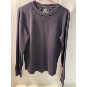 Roebuck & Co long john material long sleeve shirt blue cotton‎